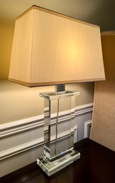 Restoration Hardware Glass Block Table Lamp - Retail: $695.00 (B)
