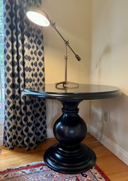 Pottery Barn Black Pedestal Table (B)