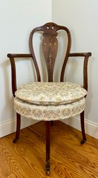Mother Of Pearl Inlaid Corner Armchair