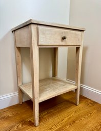Bleached Solid Cherry One Drawer Side Table
