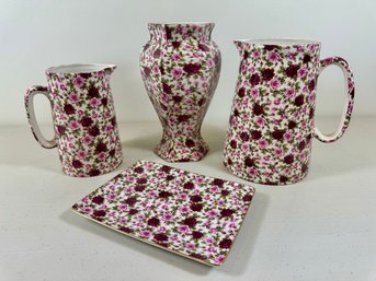 Grouping Of Floral Porcelain