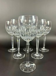 (6) Waterford White Wine Glasses