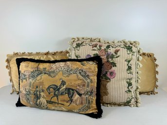 (4) Traditional Style Throw Pillows