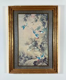 Gold Bamboo Style Framed Chinese Print (A)
