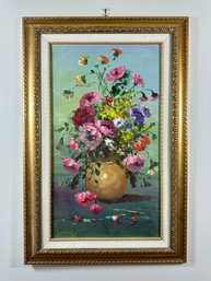 Original Floral Painting - Framed Oil On Canvas