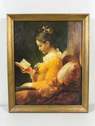 Jean-honore Fragonard Canvas Print - 'a Young Girl Reading'