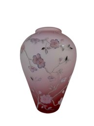 1984 Gloria Finn Art Glass Vase For Fenton