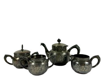 Yale Silver Co. 4-Piece Tea Set