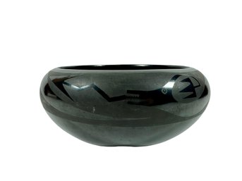 Rare Signed Tonita Roybal (1892-1945) San Ildefonso Blackware Bowl