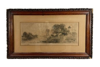 Early Framed Engraving - Signature Illegible
