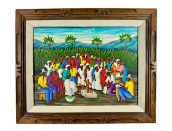 Original Haitian Painting By Michel Rouamez