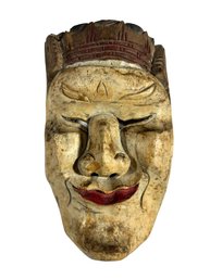 Antique Japanese Carved Wooden Noh Mask