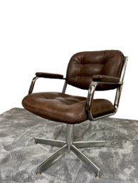 1959 Vinyl & Chrome Swivel Chair