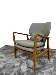 Danish Style Solid Walnut Armchair