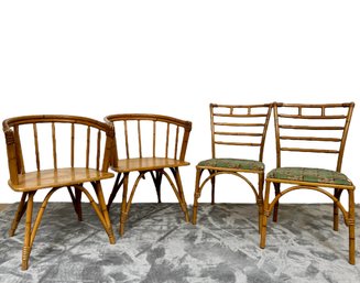 A Set Of 4 Heywood Wakefield Chairs