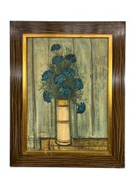 A Mid-century Bernard Buffet Framed Lithograph 'A Vase With Flowers'
