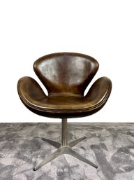 Genuine Leather Swan Chair (A)