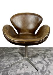Genuine Leather Swan Chair (B)