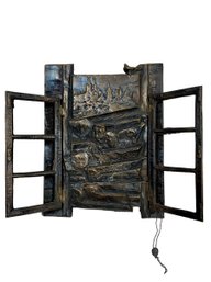 Bronze Wall Plaque 'Open Window' Made In Poland