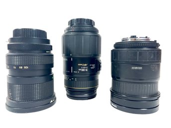 Lot Of (3) Camera Lenses (Tiffen, Sigma, Vivitar)