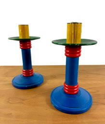 Pair Of Colorful Candlesticks