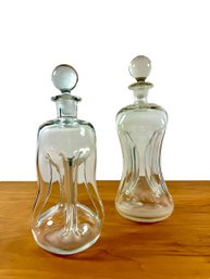 A Pair Of Danish Decanters - Made By Holmegaard