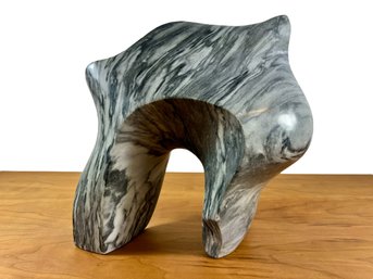 Heavy Polished Solid Marble Abstract Sculpture