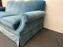 Blue Velvet Three Cushion Couch