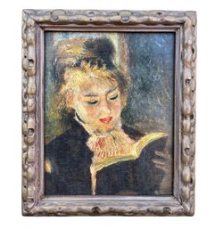 Pierre-Auguste Renoir Vintage Framed Canvas Print Wall Art - The Reader