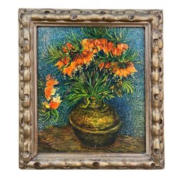 Vintage Crown Imperial Fritillaries In A Copper Vase By Van Gogh