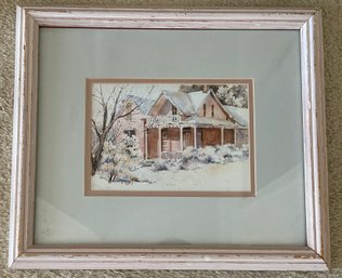 Framed Watercolor Cottage