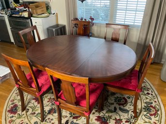 Bristol Laminate Top Table With Leaf 18' 6 Dining Chairs