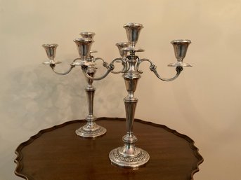 Adjustable Candle Holders Single/Triple Silver Plate