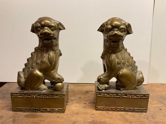 Brass Statues Bookends