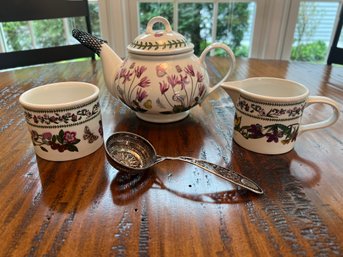 Botanic Garden Portmeirion  Teapot And Sugar Bowl And Creamer