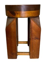 Pair Of Vintage Wooden Stools