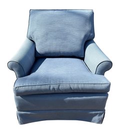 Light Blue Rolled Arm Chair S/h 19.5'