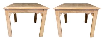 Pair Of Bleached Pine End Tables