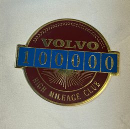 Vintage Volvo 100,000 High Mile Club Medallion - Unused