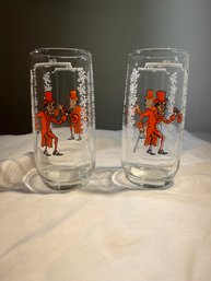 Scrooge Drinking Glasses - A Christmas Carol Collection Subway Limited Edition