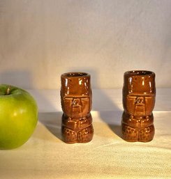 2 Small Ceramic Tiki Mugs