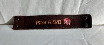 Vintage Original Pink Floyd Leather Wristband - Rare
