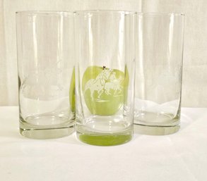 Vintage Polo Drinking Glasses - 3