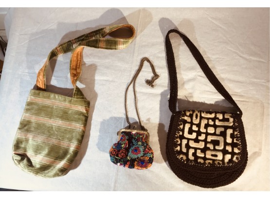 Vintage Purses And Small Beaded Bag