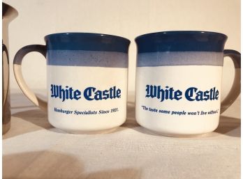 White Castle Mugs And Creamer Set