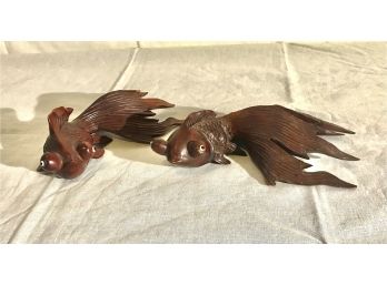 Pair Of Wooden Fish
