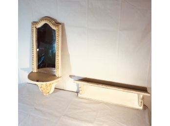 Hanging Mirror Sconce And Wall Shelf
