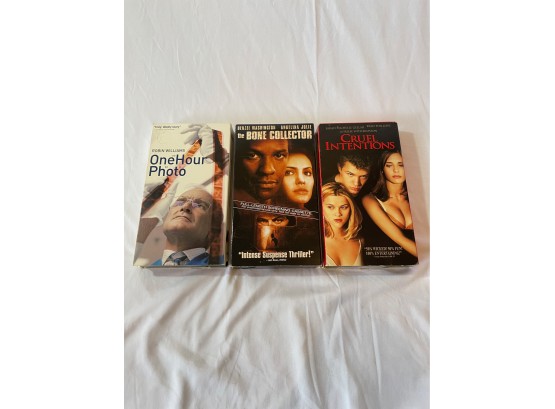 VHS Lot - One Hour Photo, Bone Collector, Cruel Intentions