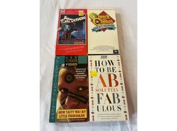 VHS Lot - Monty Python, Cheech & Chong, Hot Tasty Was My Little Frenchman, How To Be AbFab