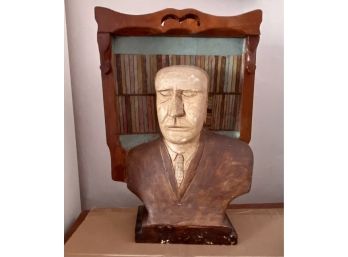 Vintage Library Bust Sculpture